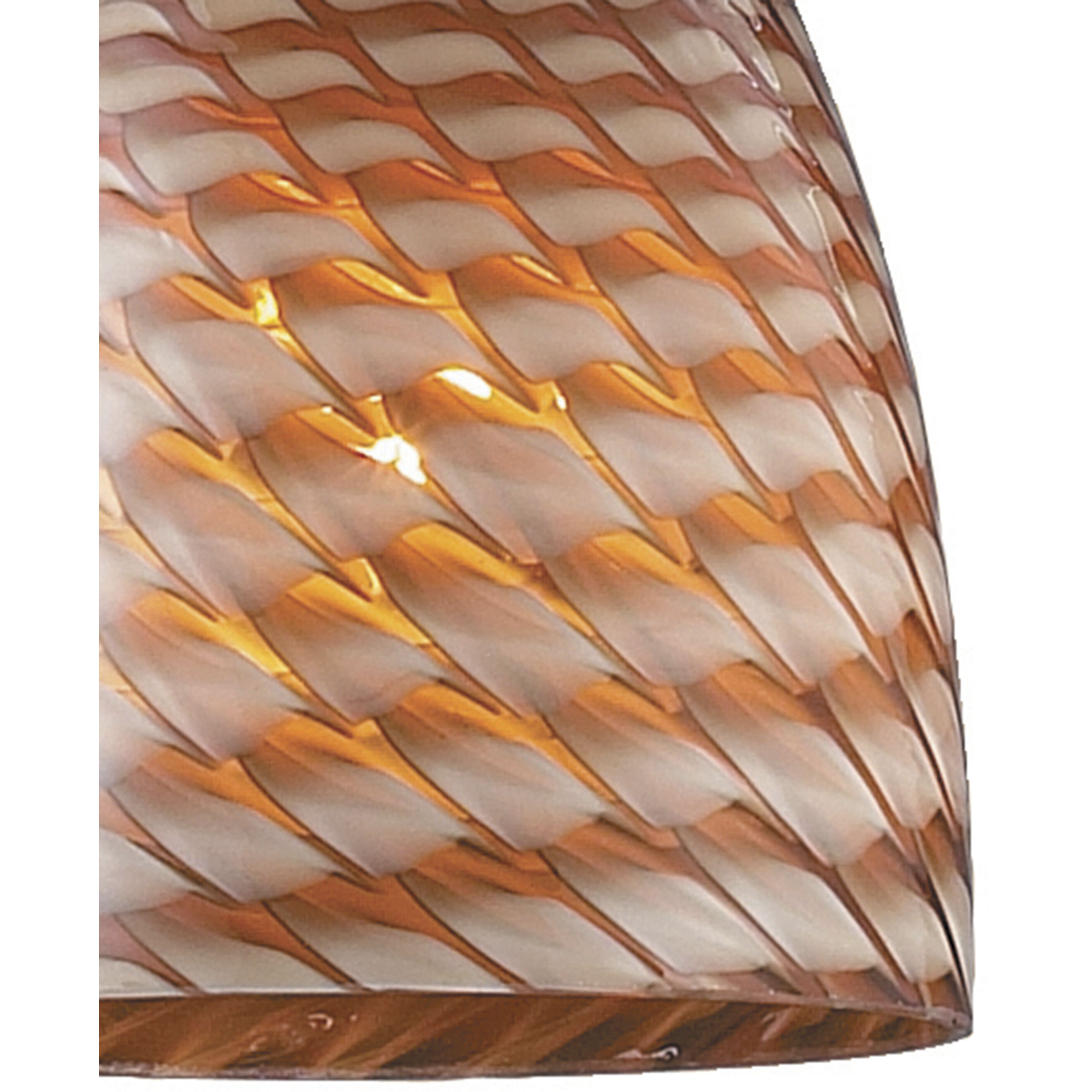 Arco Baleno 1 Light 5 inch Satin Nickel Mini Pendant Ceiling Light in Cocoa Glass