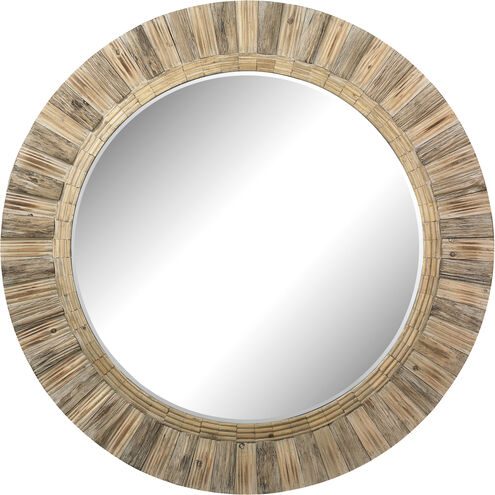 Oversized Round 64 X 64 inch Natural with Clear Wall Mirror