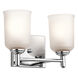 Shailene 2 Light 13 inch Chrome Wall Mt Bath 2 Arm Wall Light