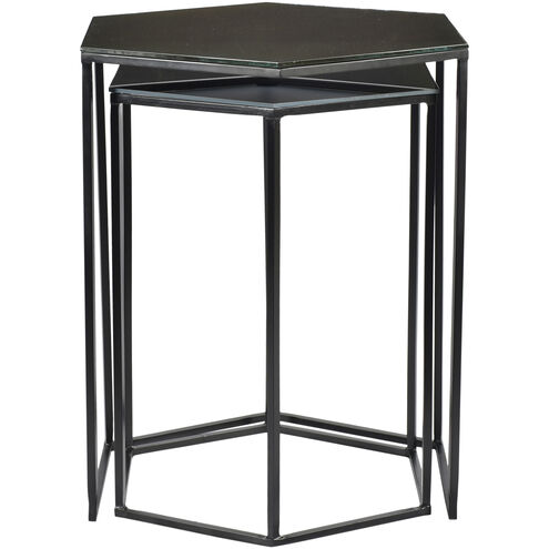 Polygon 21 X 19 inch Black Accent Table, Set of 2