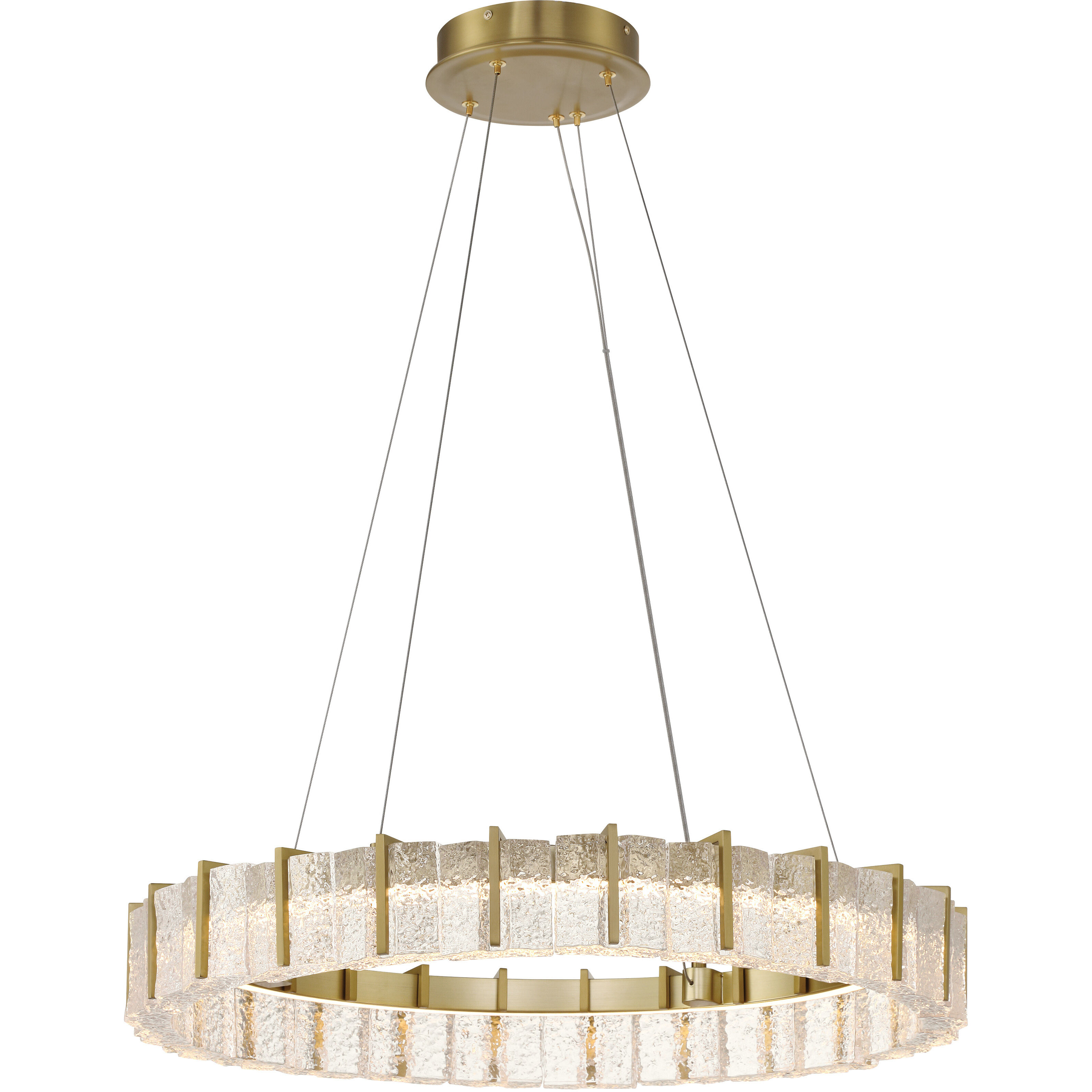 Sevryn LED 27.5 inch Soft Brass Ring Pendant Ceiling Light