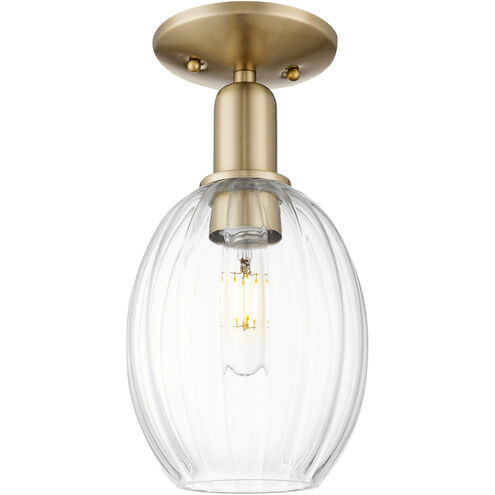 Downtown Urban Preston 1 Light 6.25 inch Champagne Bronze Semi-Flush Mount Ceiling Light in Clear