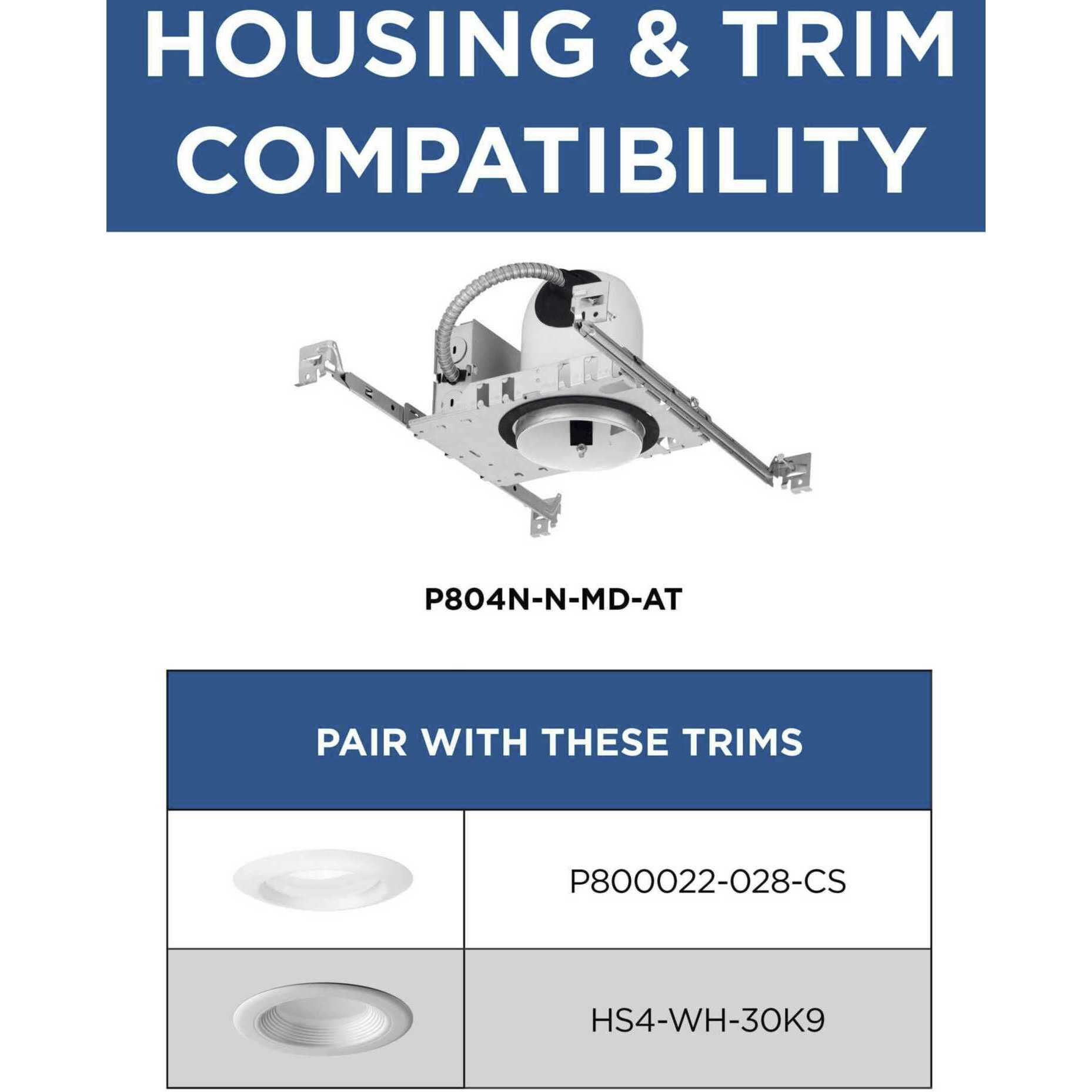 4in Recessed Housing PAR20 Unfinished Recessed Can in Non-IC Rated, New Construction