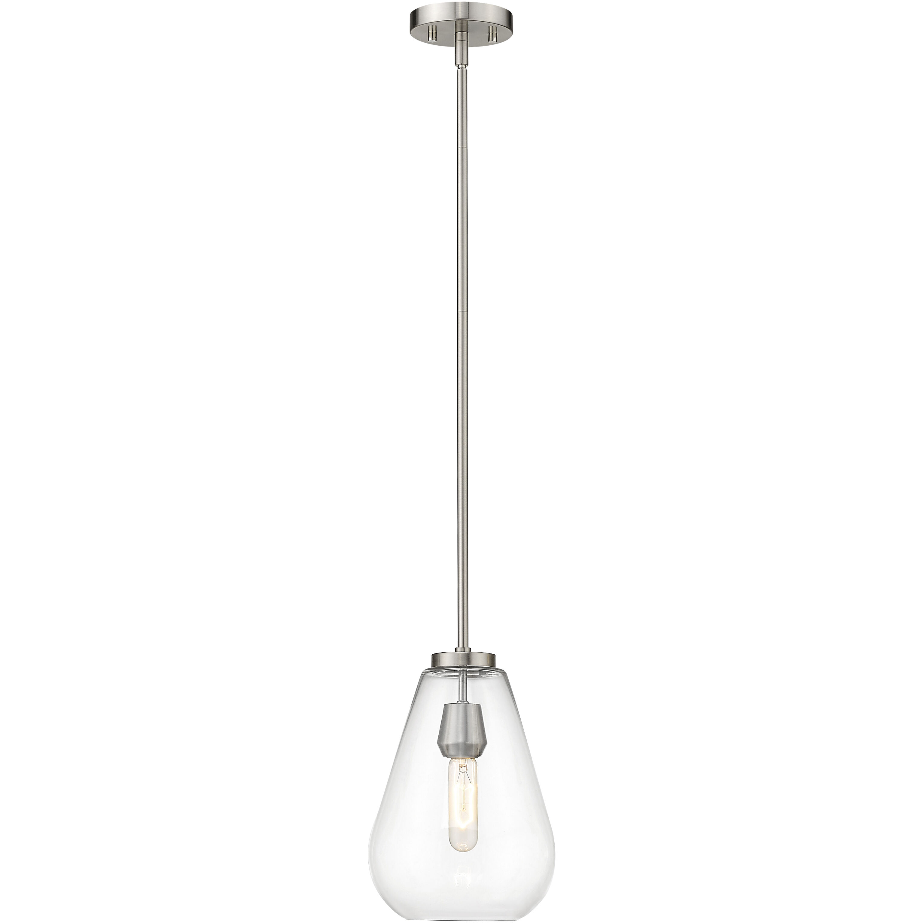 Ayra 1 Light 8 inch Brushed Nickel Pendant Ceiling Light