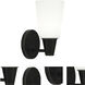 Wheatley 1 Light 5 inch Deep Patina Bronze Wall Sconce Wall Light in Cased White Glass