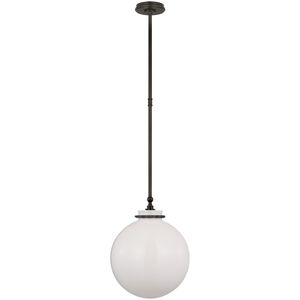 Chapman & Myers Parkington LED 14 inch Bronze Globe Pendant Ceiling Light