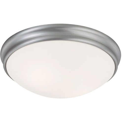 Booker 2 Light 12.5 inch Matte Nickel Flush Mount Ceiling Light