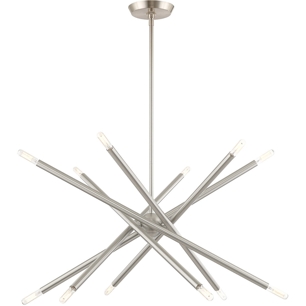 Soho 12 Light 28 inch Brushed Nickel Chandelier Ceiling Light