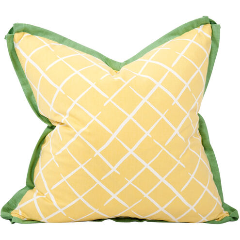 Madcap Cottage 24 inch Bermuda Bay Daffodil Pillow, with Down Insert