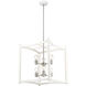 Coyle 6 Light 20 inch White with Polished Nickel Cluster Pendant Ceiling Light