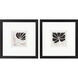 Modern Petals Black and Beige and Brown and Metallic Framed Art