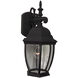 Bent Glass 1 Light 18 inch Textured Black Outdoor Wall Mount, Medium