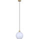 Monroe 1 Light 11.75 inch Gold Pendant Ceiling Light