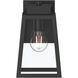 Hedry 1 Light 10 inch Matte Black Outdoor Wall Lantern