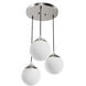 Hepburn 3 Light 12.75 inch Brushed Nickel Round Cluster Pendant Ceiling Light, Large