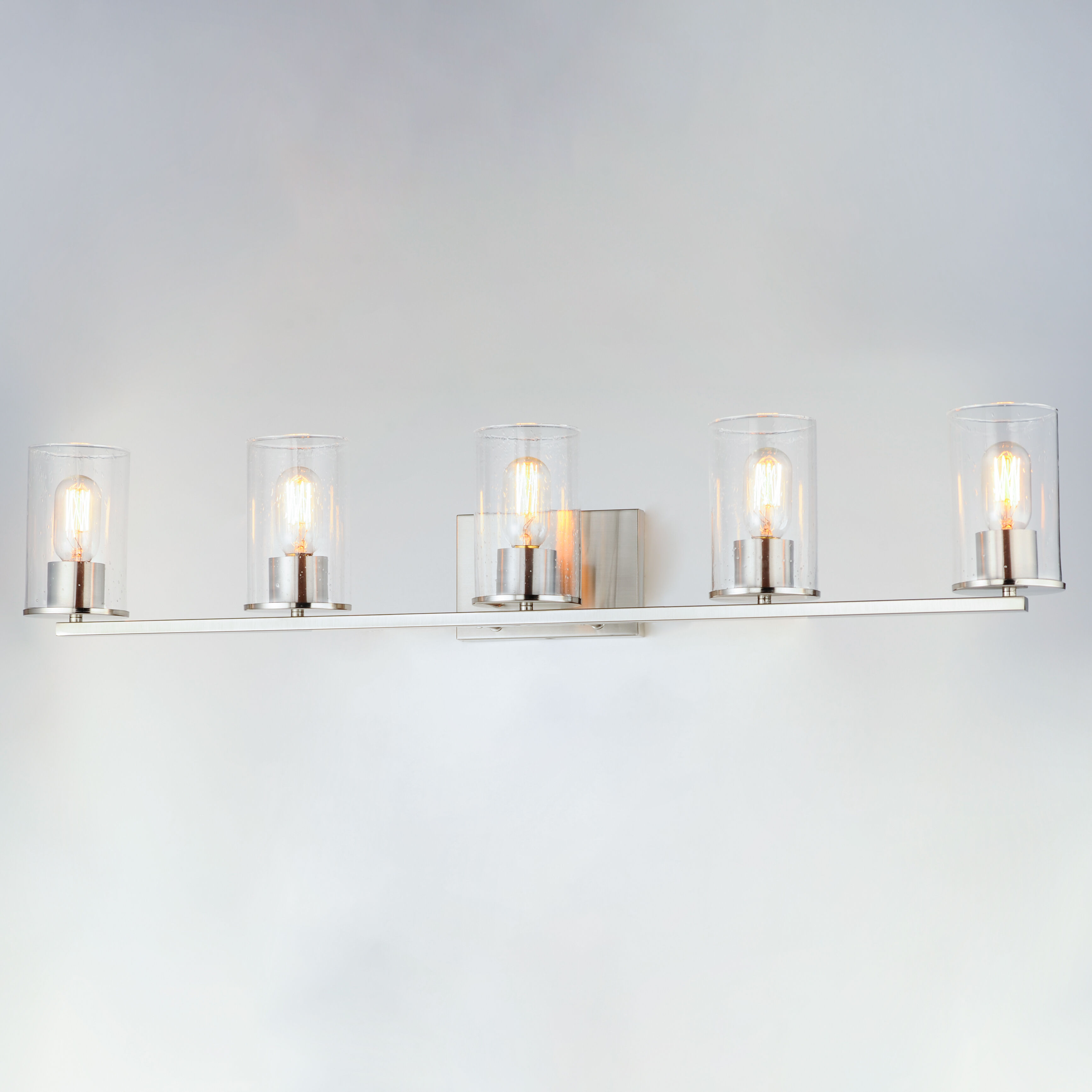 Sleek 5 Light 40 inch Satin Nickel Bath Vanity Wall Light