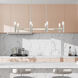 Copenhagen 8 Light 40 inch Brushed Nickel Linear Chandelier Ceiling Light