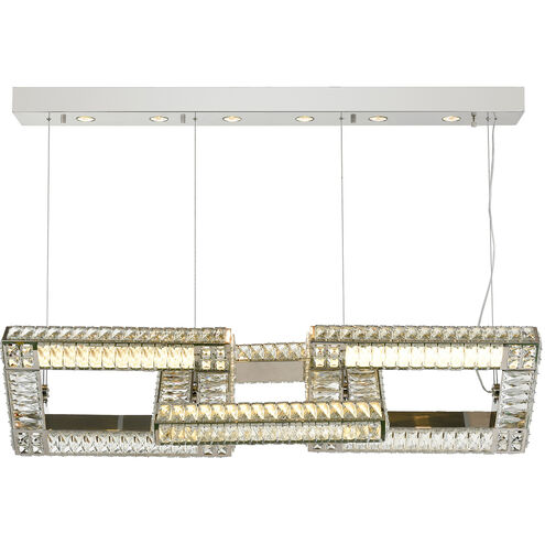 Lincroft 6 Light 52.5 inch Polished Nickel Linear Chandelier Ceiling Light