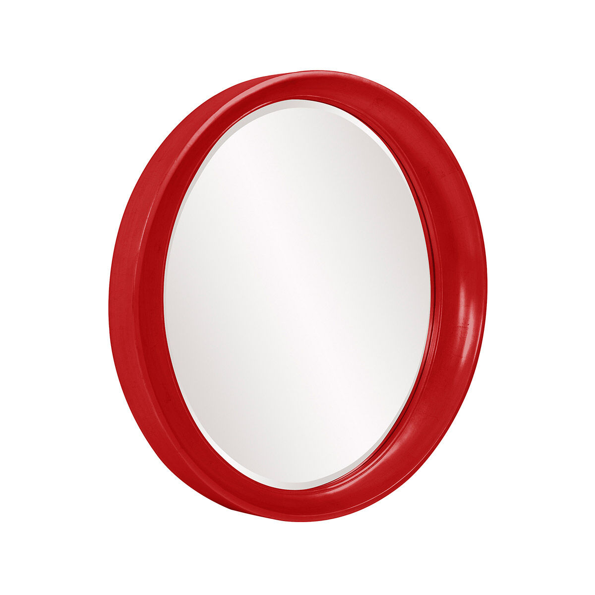 Ellipse 39 X 35 inch Glossy Red Wall Mirror