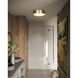 Alora Mood Adella 3 Light 14.13 inch Brushed Gold Flush Mount Ceiling Light