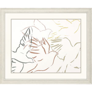 Feather Flight Multi and Brown and White and Yellow Framed Art
