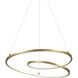 Twist Pendant Ceiling Light in Antique Brass