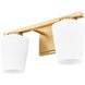 Nextra 2 Light 16 inch Modern Gold Bath Vanity Wall Light