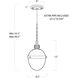 Otis 1 Light 8.5 inch Polished Nickel Pendant Ceiling Light, Small