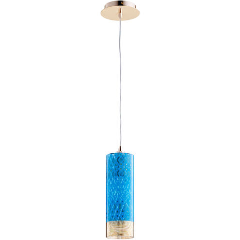 Kaska 1 Light 4 inch Gold Pendant Ceiling Light