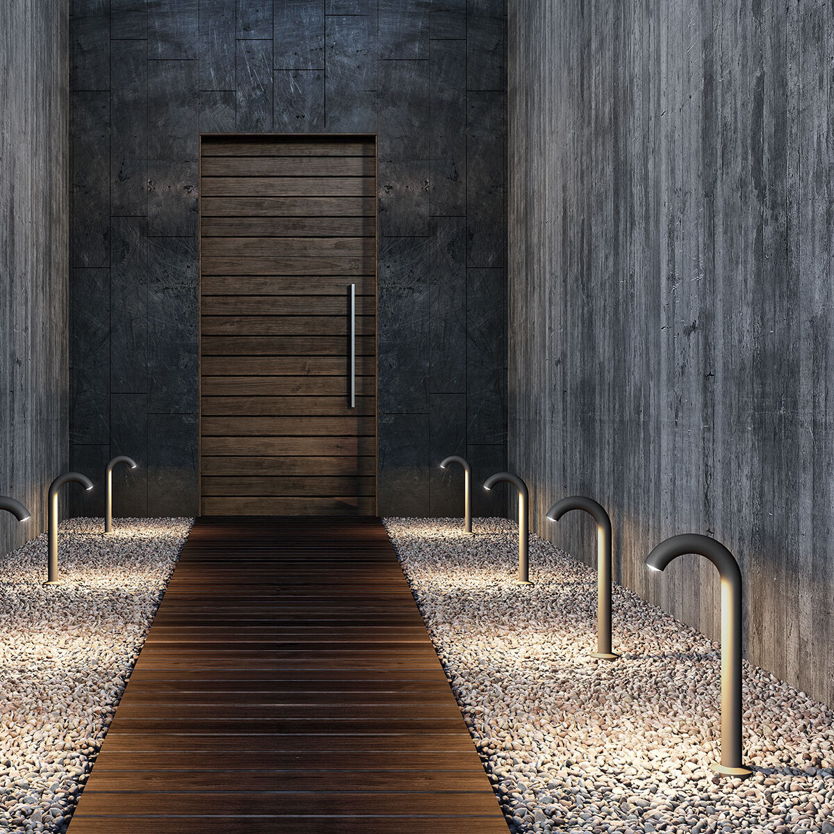 LED Bollard 120V 4 watt Graphite Grey Outdoor Bollard Light