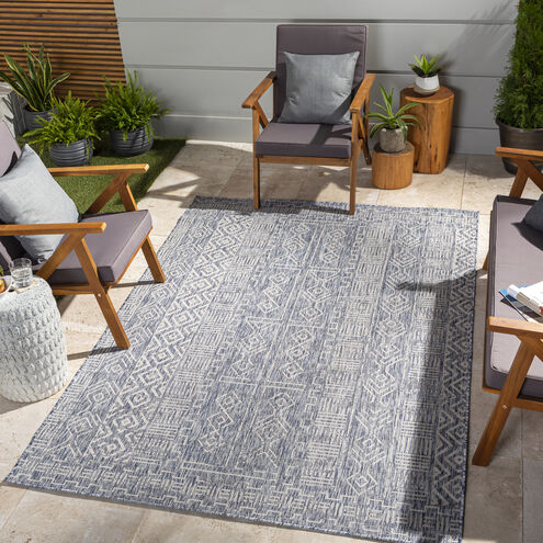 Eagean 122 X 94 inch Pewter Outdoor Rug, Rectangle
