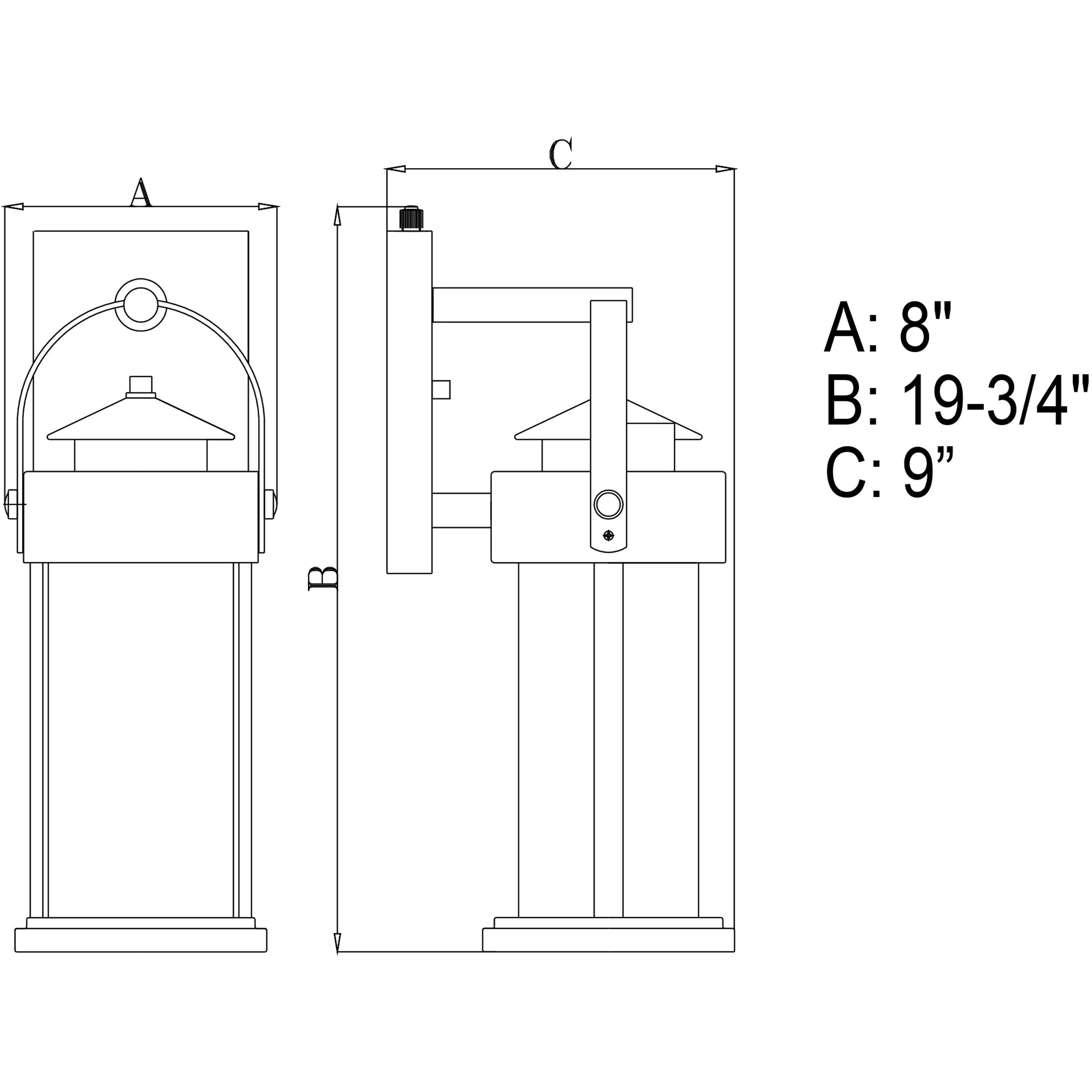 Cumberland LED 19.75 inch Rust Iron Outdoor Wall