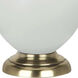 Double Gourd 31 inch 150 watt Matte Celadon Glazed Ceramic with Antique Brass Accents Table Lamp Portable Light in Bright Blue with Gray