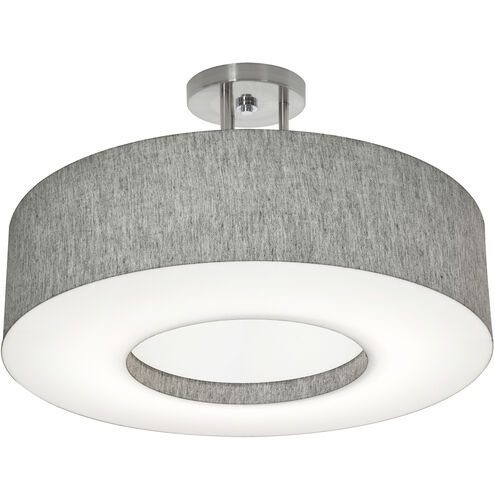 Montclair 2 Light 19 inch Satin Nickel Semi-Flush Mount Ceiling Light