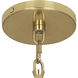 Decker 3 Light 24 inch Modern Brass Pendant Ceiling Light in Vintage Wine