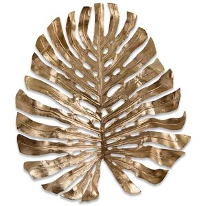 Gilded Palm Leaf Sculpture I Wall Sculpture