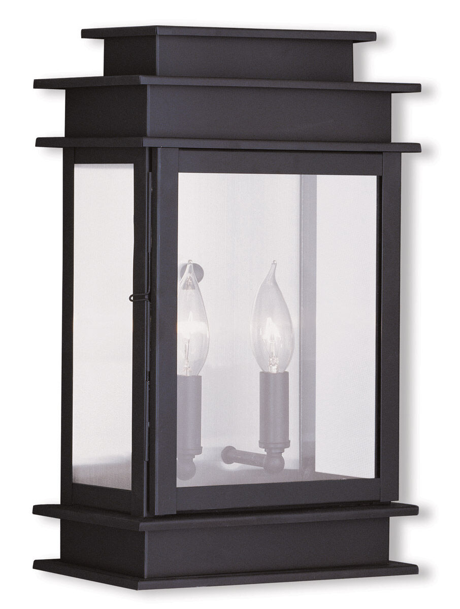 Princeton 2 Light 15 inch Bronze Outdoor Wall Lantern
