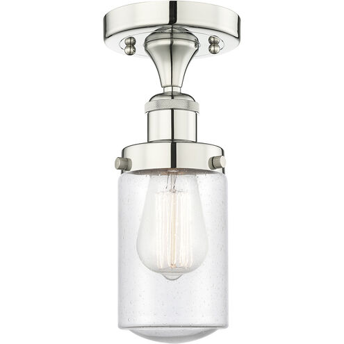 Dover 1 Light 6.5 inch Polished Nickel Semi-Flush Mount Ceiling Light