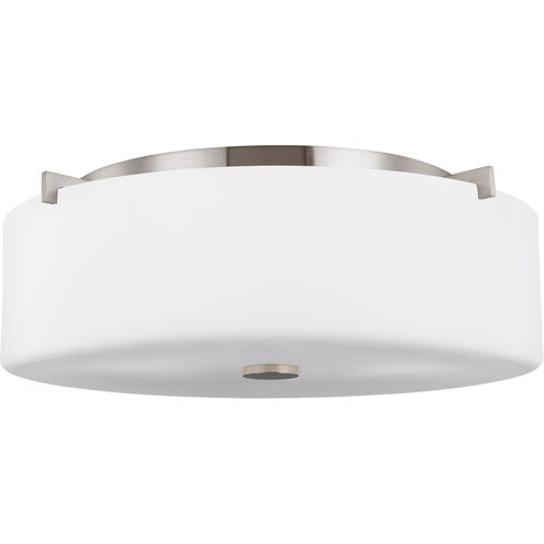 Sunset Drive 3 Light 16 inch Brushed Steel Flush Mount Ceiling Light, Large