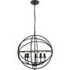 Octavia 5 Light 20 inch Dark Brown Pendant Ceiling Light