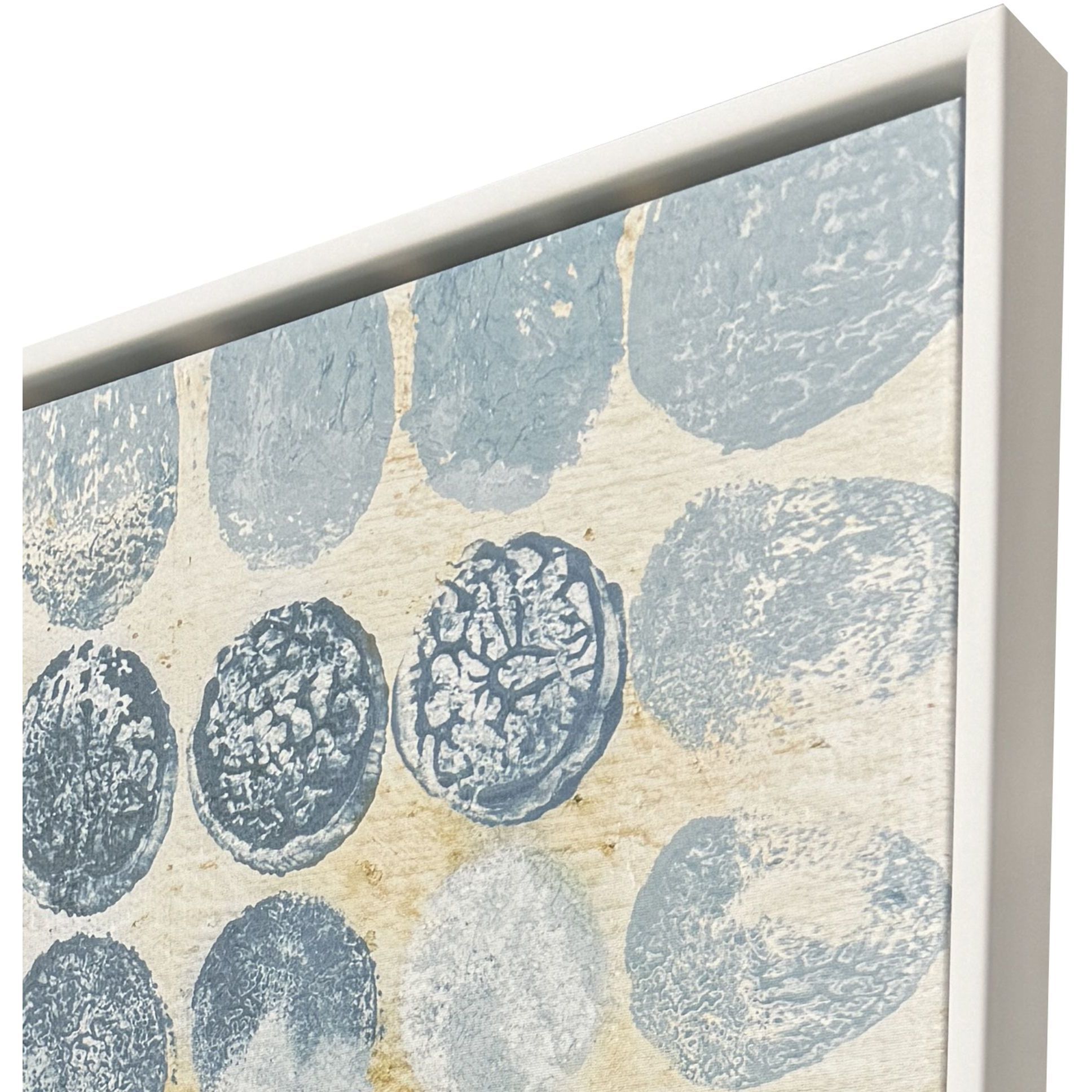 Blue Dots Blue Canvas