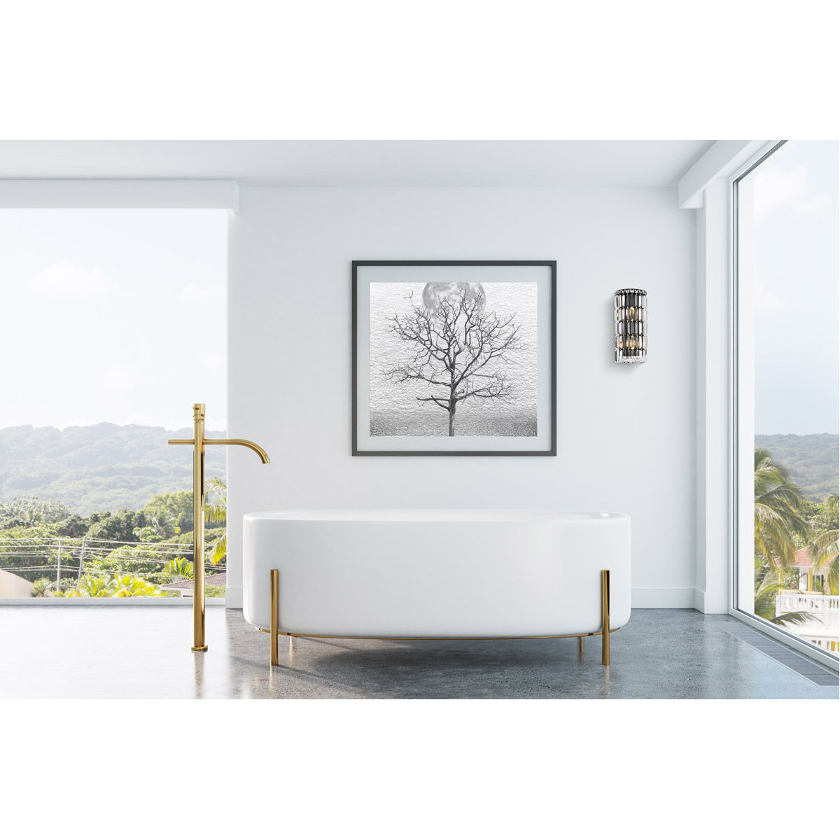 Maxime 2 Light 4 inch Black and Clear Wall Sconce Wall Light