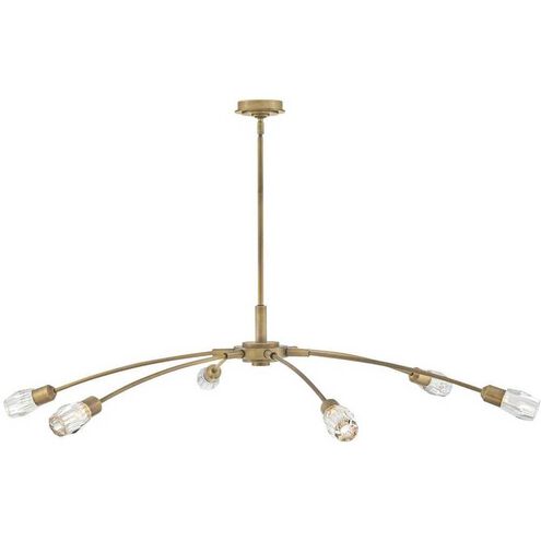 Atera LED 60 inch Heritage Brass Chandelier Ceiling Light, Single Tier