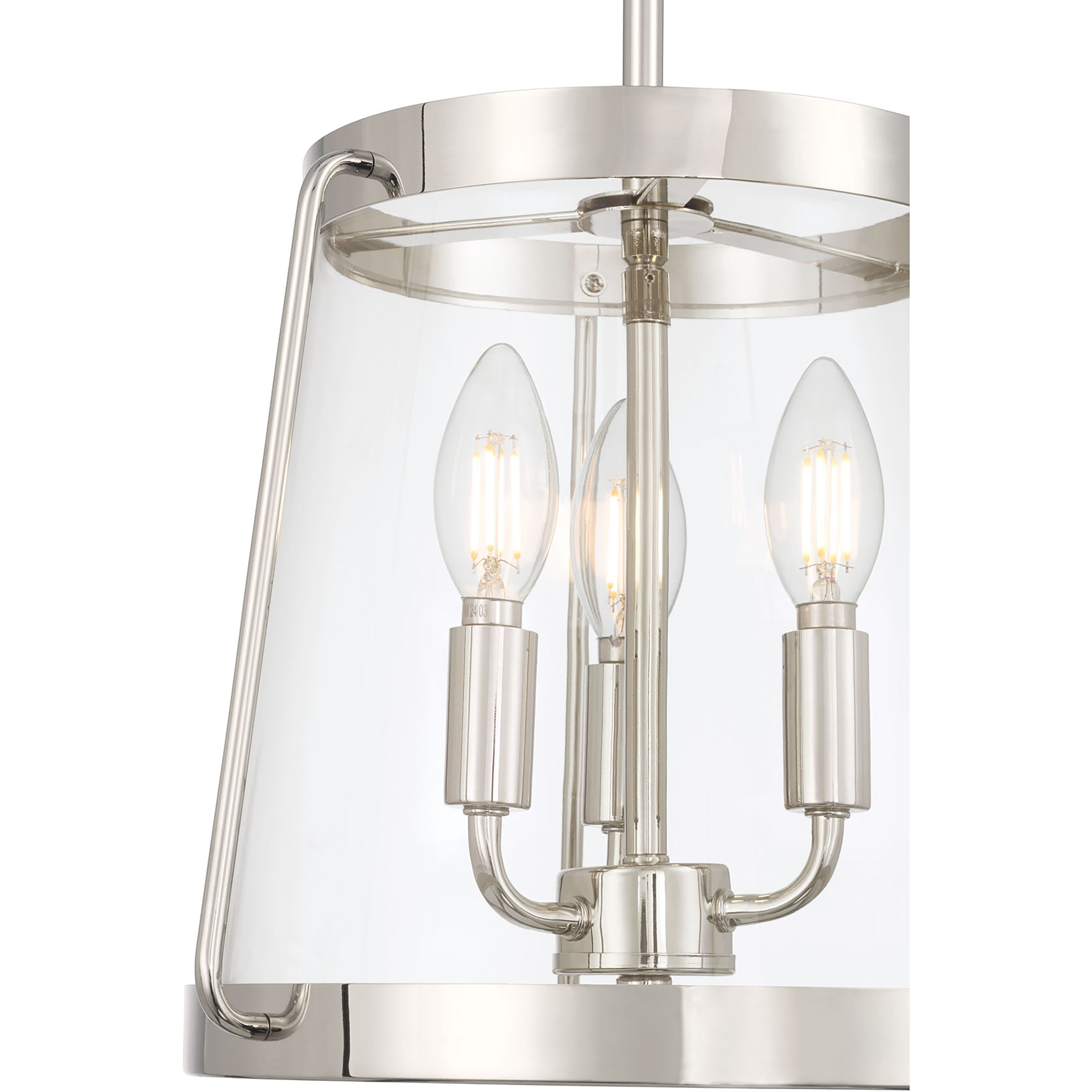 Adabella 3 Light 12.25 inch Polished Nickel Semi-Flush Mount Ceiling Light