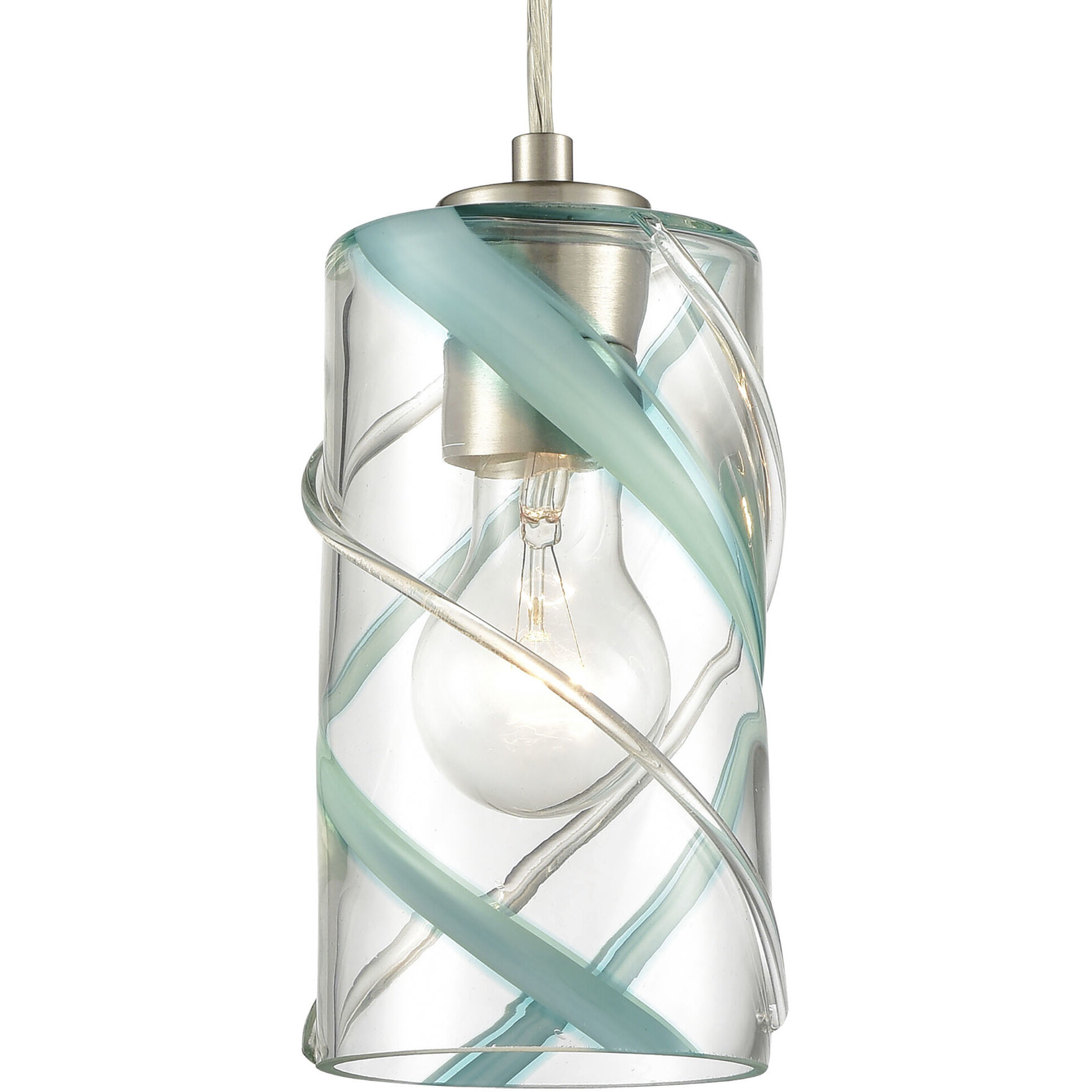 Winter Wind 1 Light 5 inch Satin Nickel Mini Pendant Ceiling Light