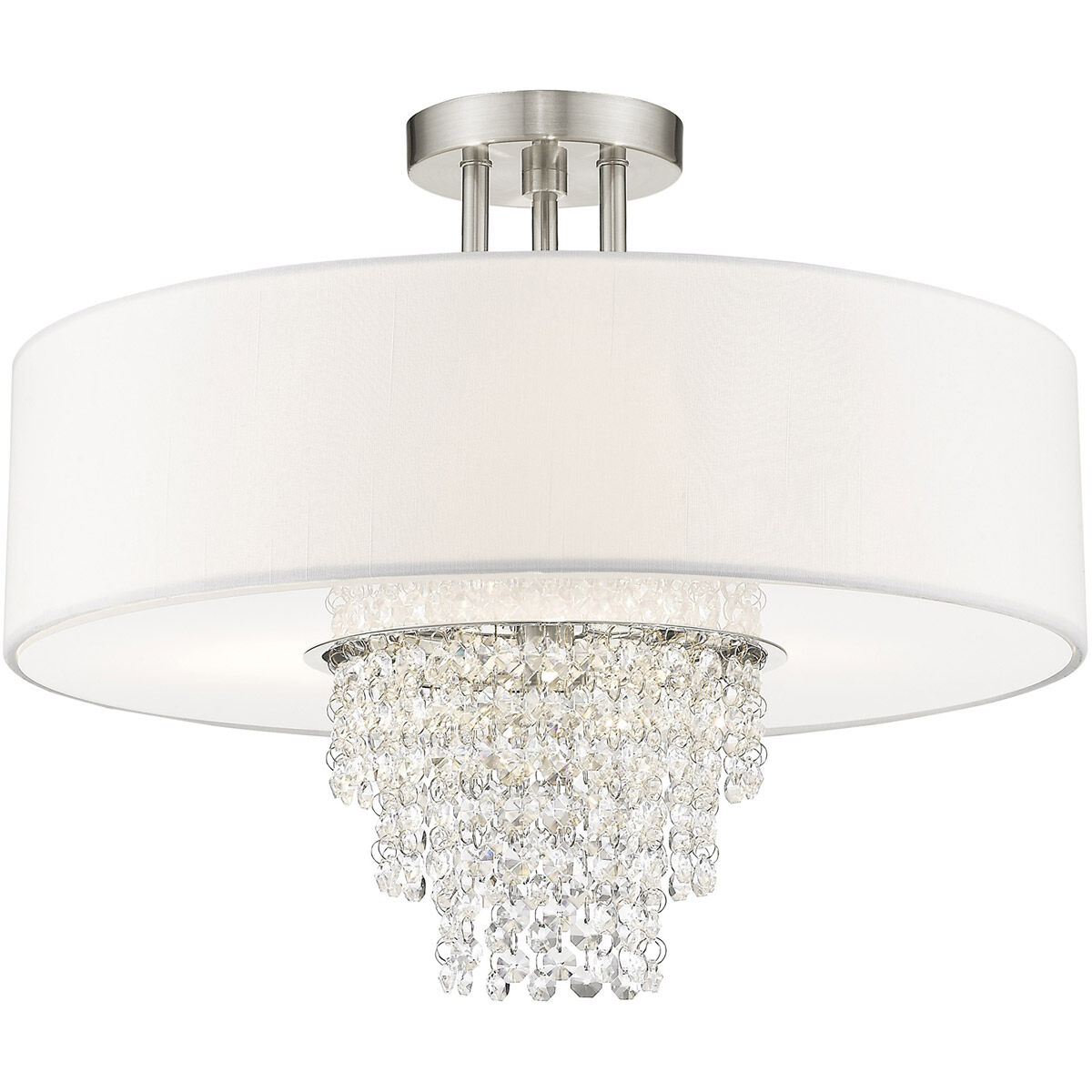 Carlisle 4 Light 18 inch Brushed Nickel Semi-Flush Mount Ceiling Light