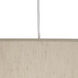 Elena 1 Light 25 inch Painted White Pendant Ceiling Light in Bone Dupioni