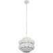 Swoon 1 Light 16 inch Matte White Pendant Ceiling Light, Smithsonian Collaboration