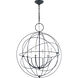 C&M by Chapman & Myers Bayberry 6 Light 31.88 inch Weathered Galvanized Pendant Ceiling Light