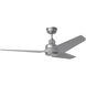 Ruhlmann 52 inch Brushed Steel with Silver ABS Blades Indoor/Outdoor Smart Ceiling Fan